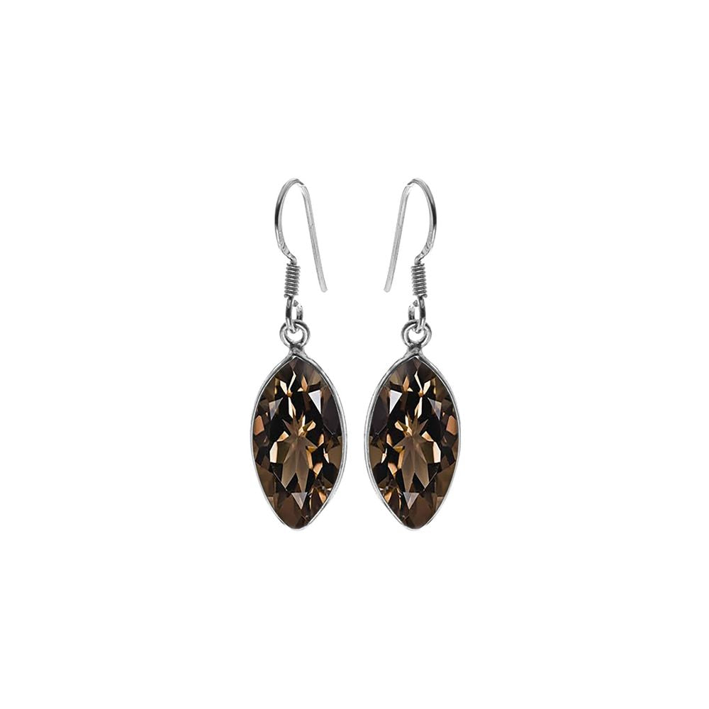 Bridget large smokey quartz marquis earrings