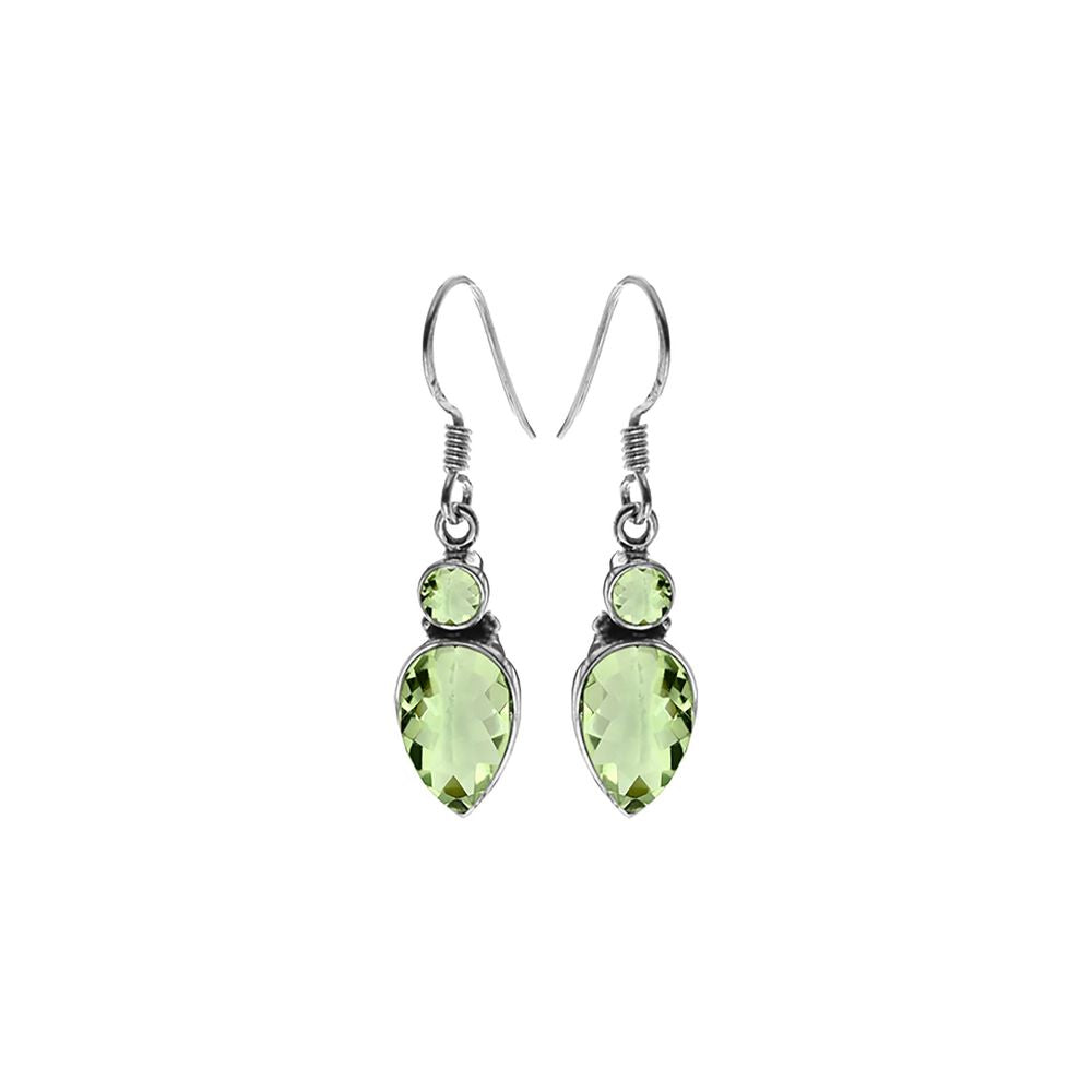 Samira two stone green amethyst earrings