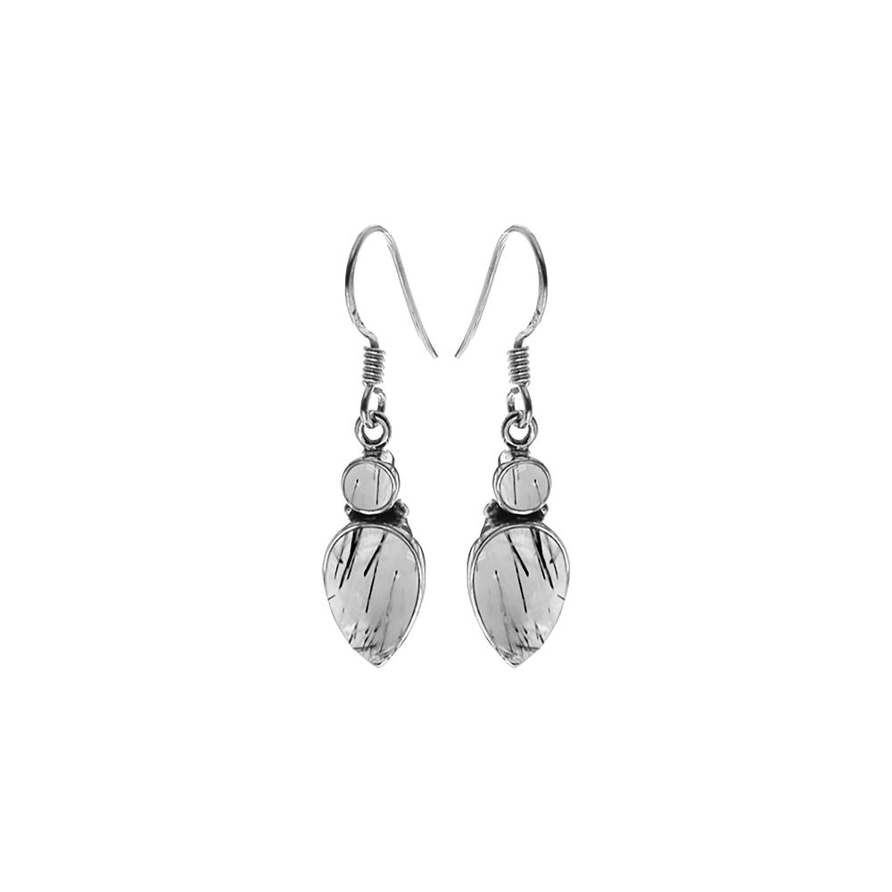 Samira two stone tourmalated quartz earrings