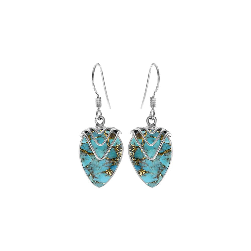 Ivy chevron blue mohave turquoise earrings