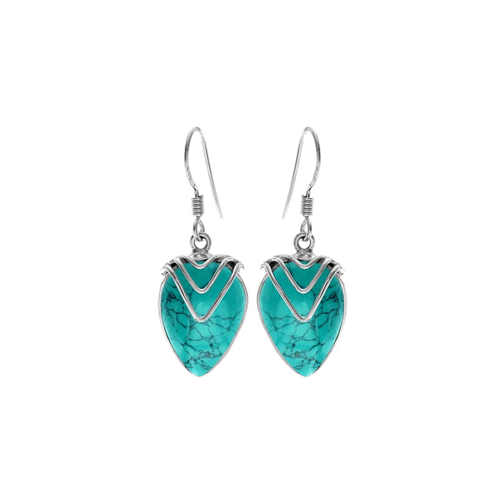Ivy chevron turquoise earrings