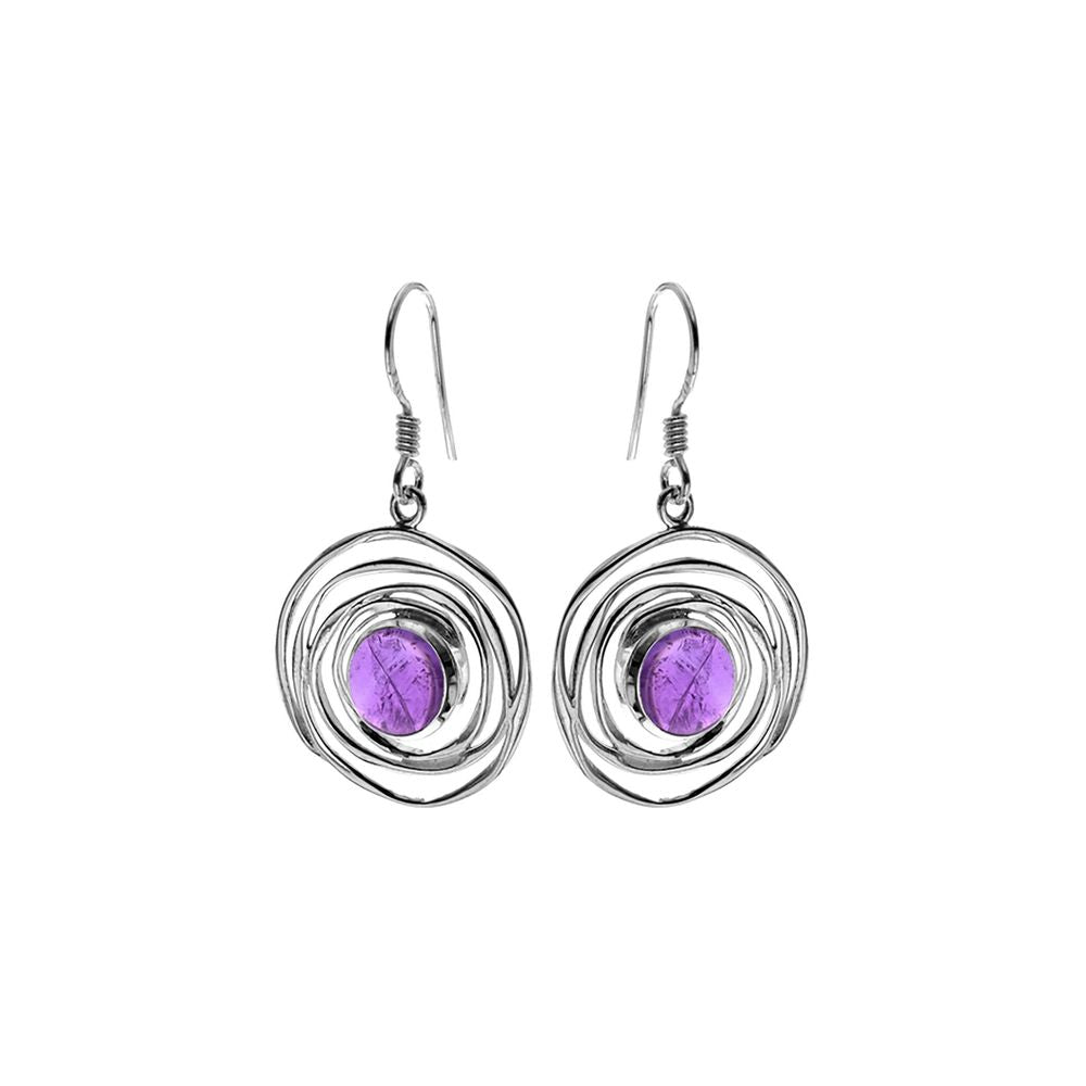 Lexi spider web amethyst earrings
