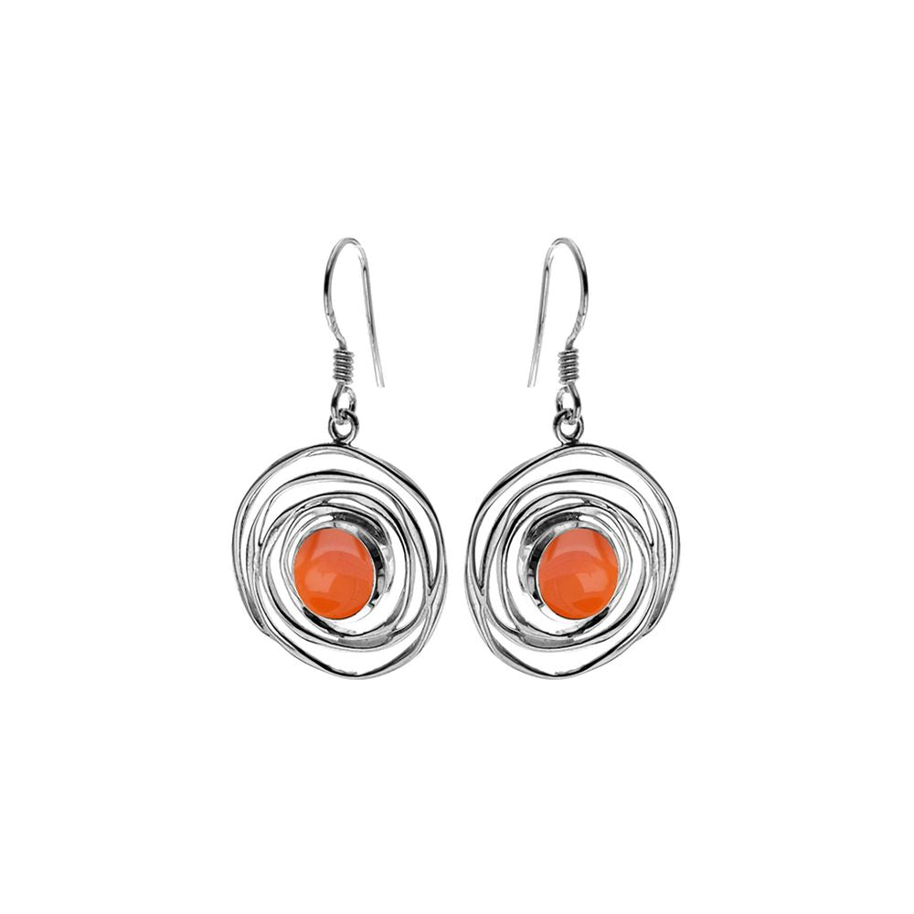Lexi spider web carnelian earrings
