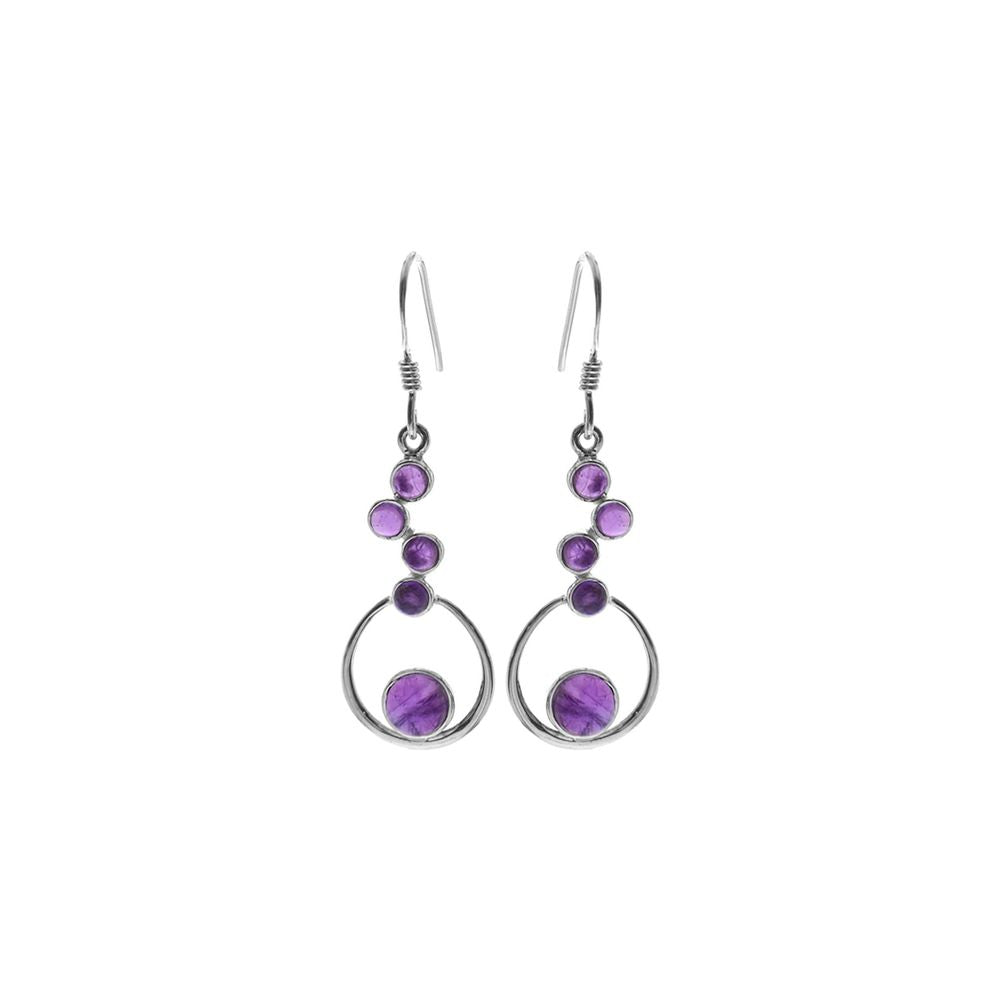 Amy staggered amethyst earrings