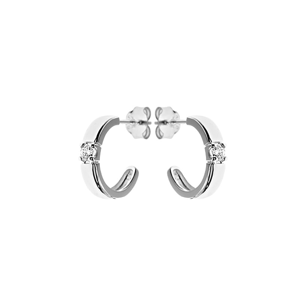 Carrie solitaire stud topped hoops