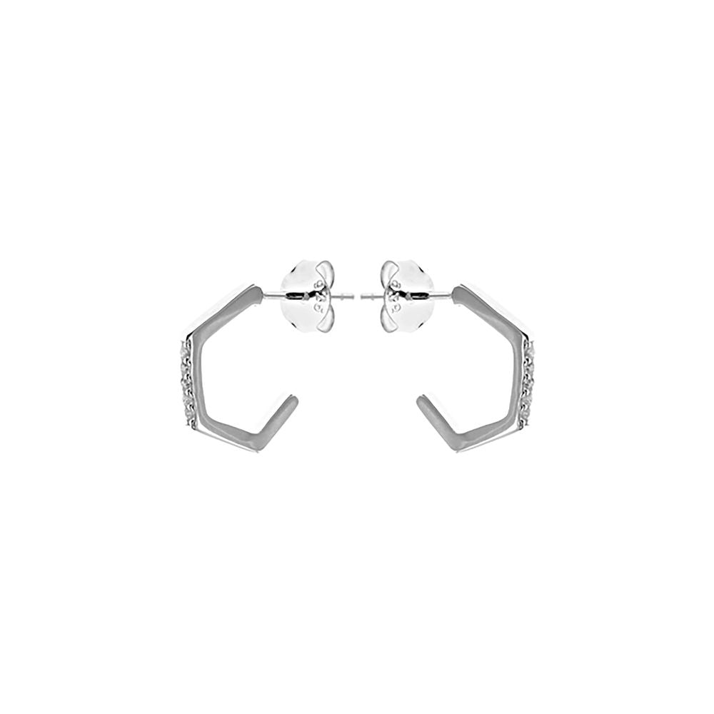 Carrie front set CZ hexagonal hoops