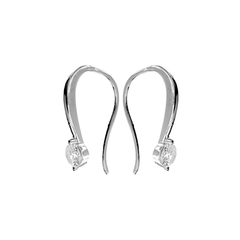 Carrie fixed hook solitaire earrings