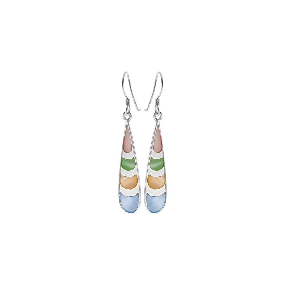 Bronwen curved mother of pearl teardrop earrings