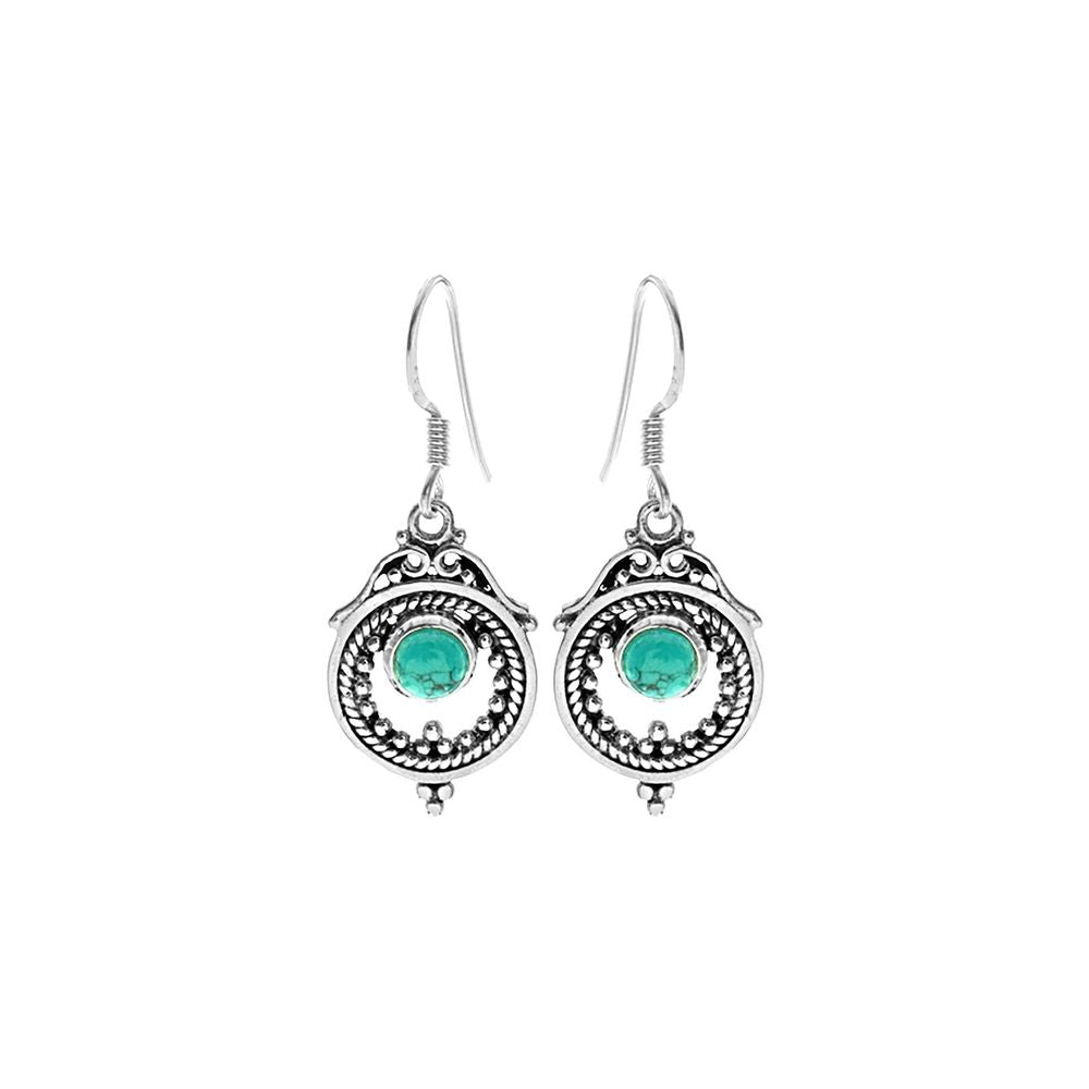 Catalina tribal boho turquoise earrings