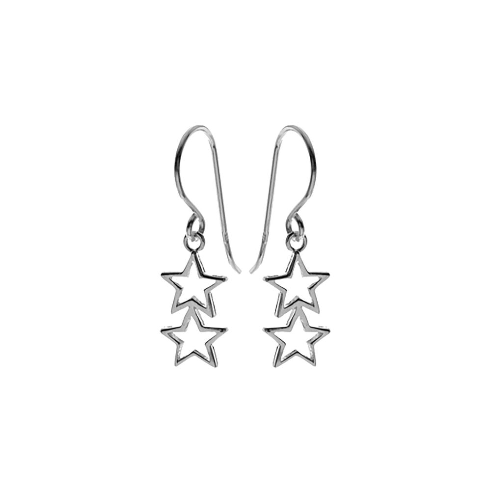Maura double star outline earrings