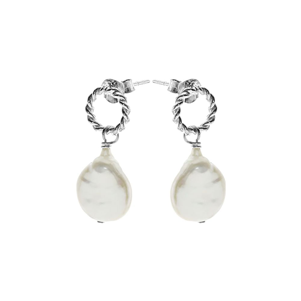 Astrid coin pearl rope stud