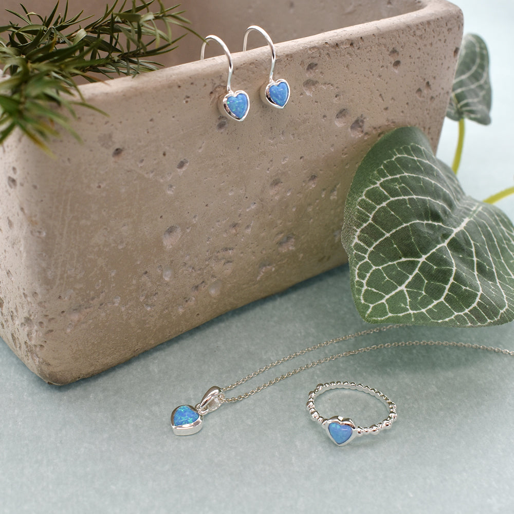 Angelica blue small heart pendant