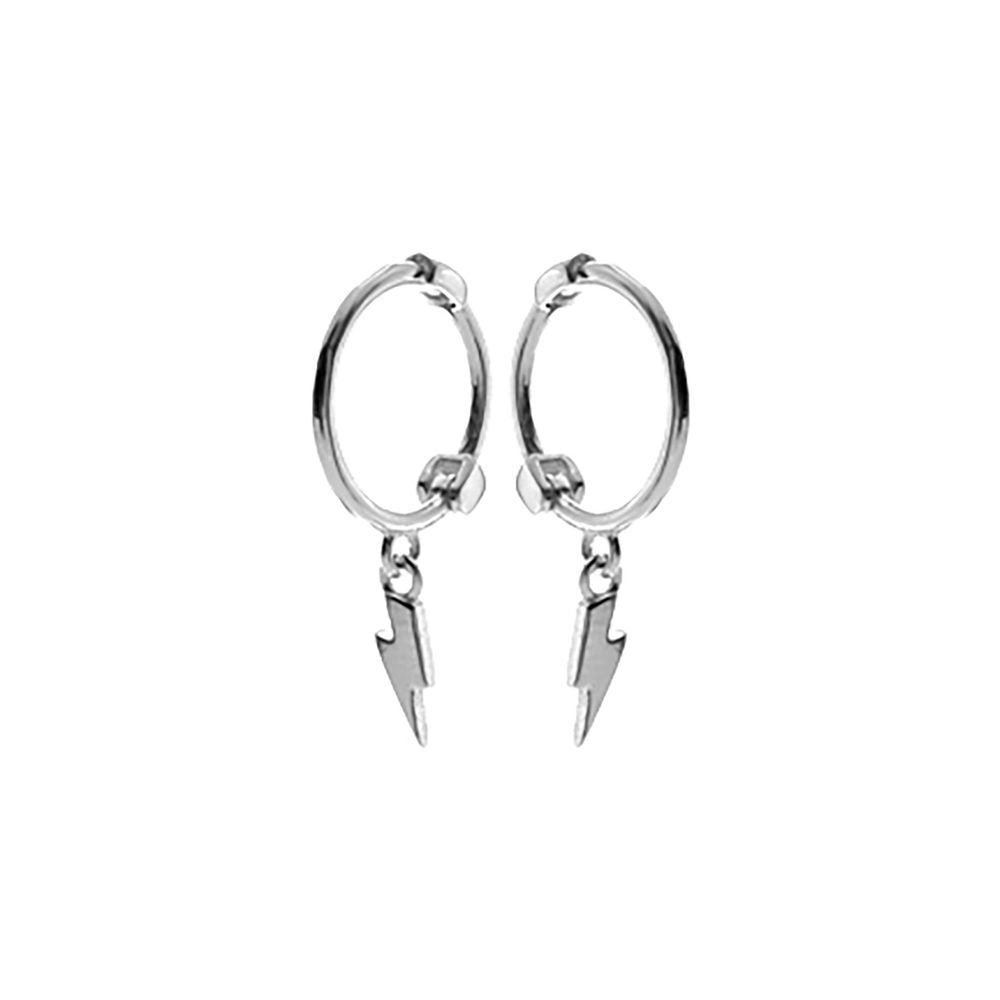 Ginelle lightening bolt huggie earrings