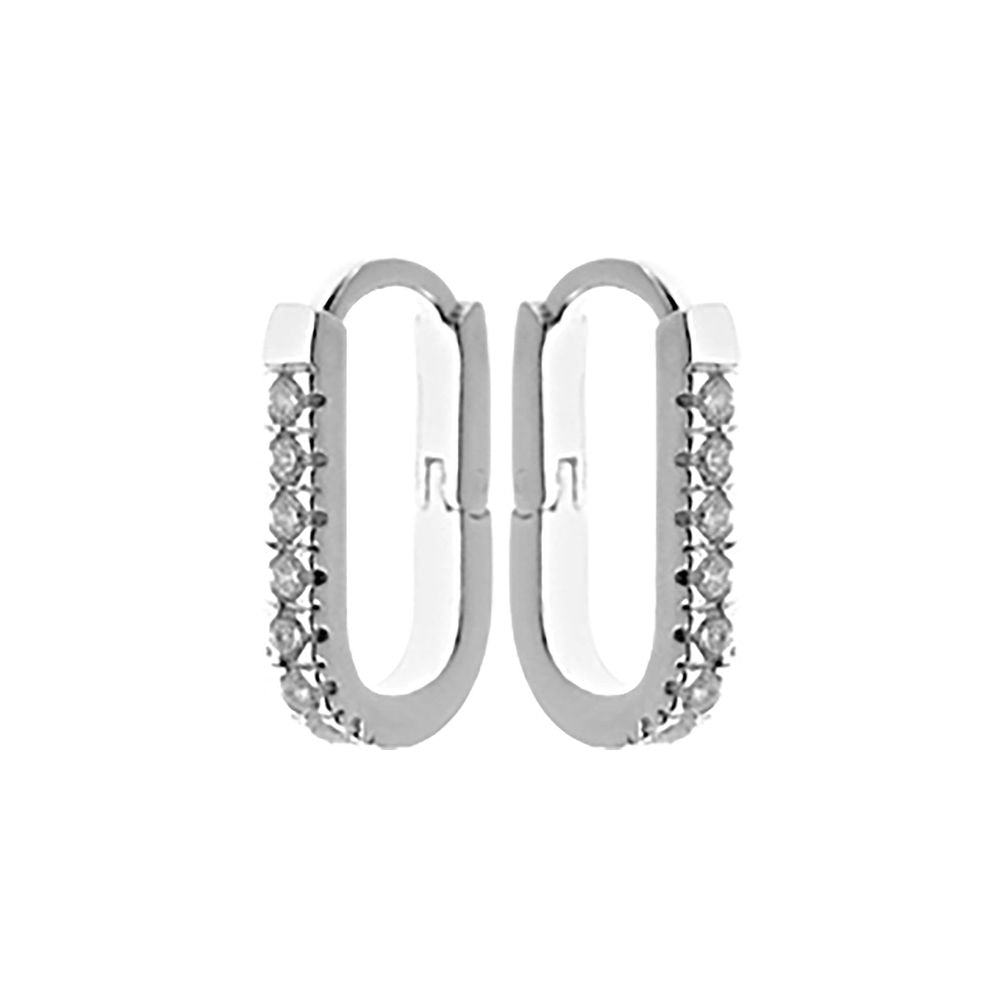 Davina long oval CZ huggies