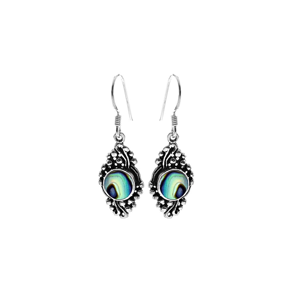Zora vintage style paua shell earrings