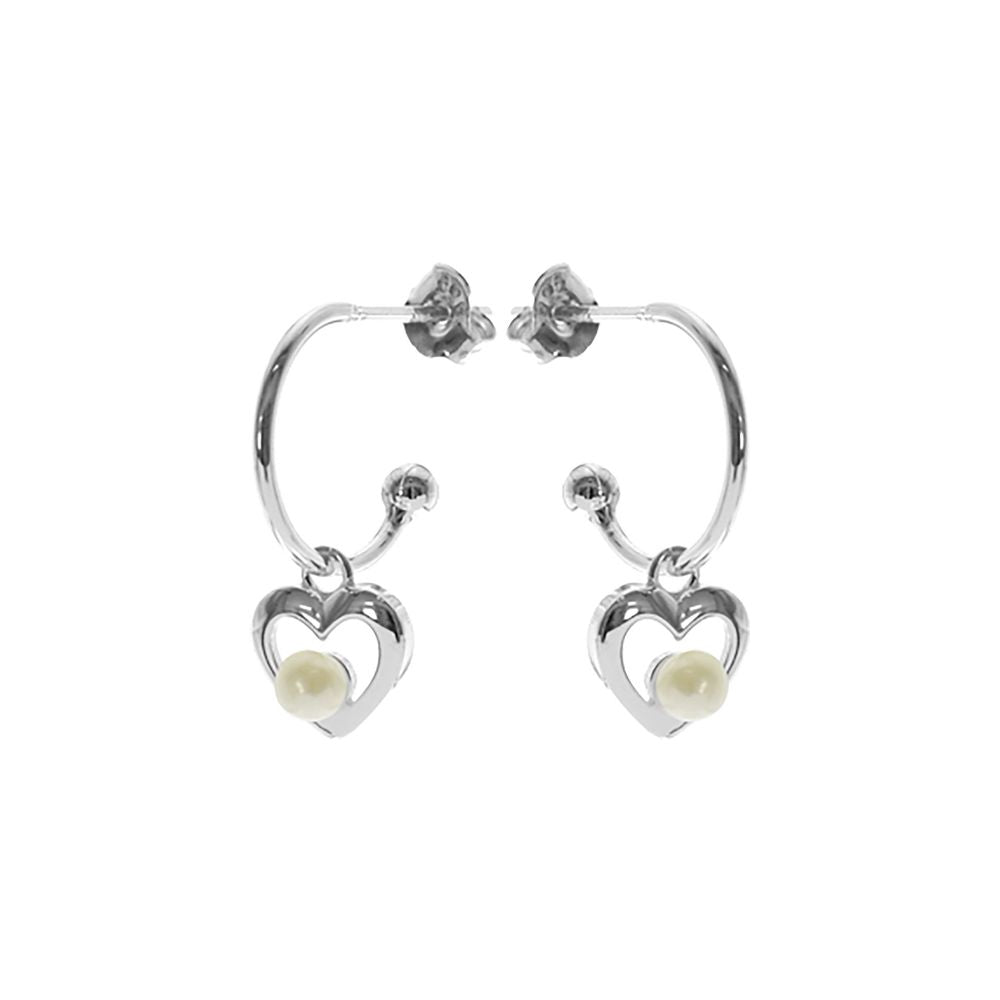 Blythe stud top hoop pearl heart