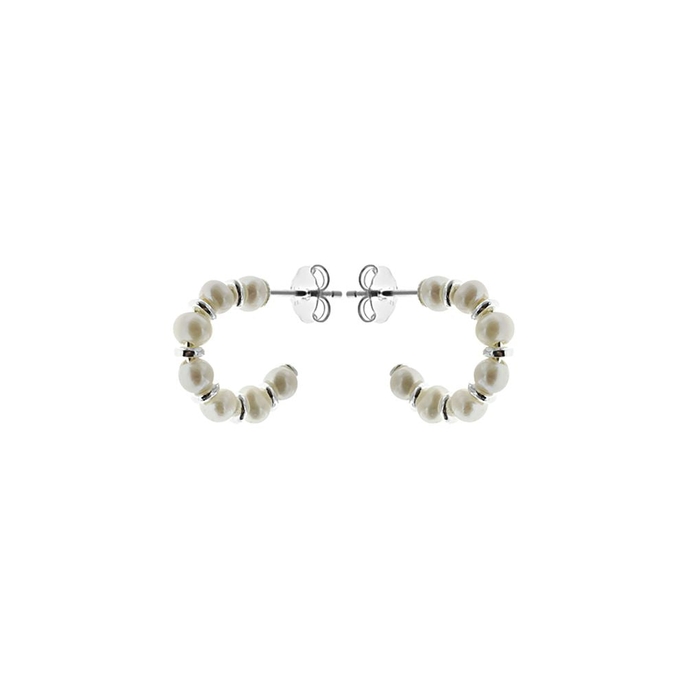 Martha freshwater pearl hoops