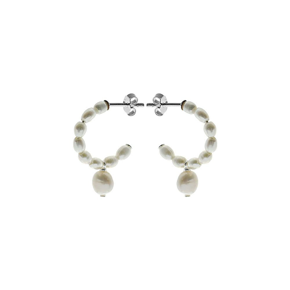 Martha freshwater pearl hoops with drop