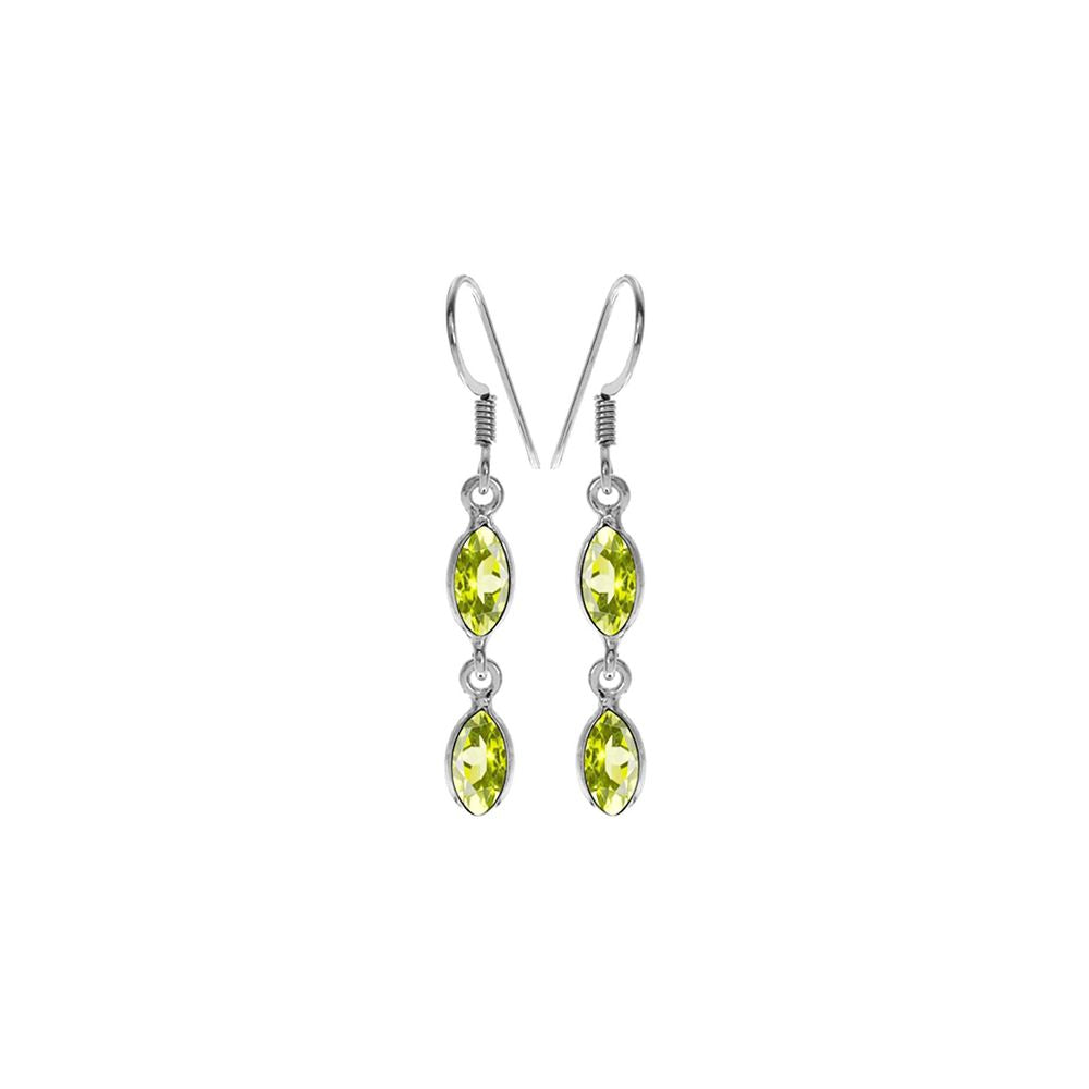 Bridget double marquis peridot earrings