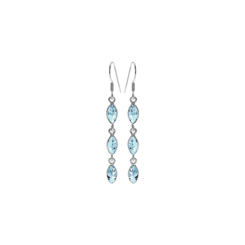 Bridget triple marquis blue topaz earrings