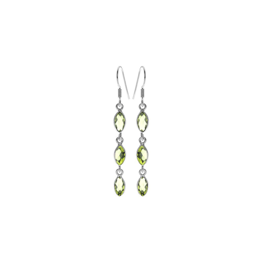 Bridget triple marquis peridot earrings