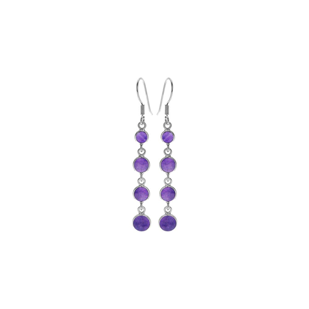 Bridget graduated circles amethyst earrings