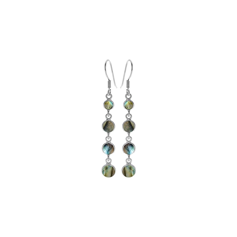 Bridget graduated circles labradorite earrings