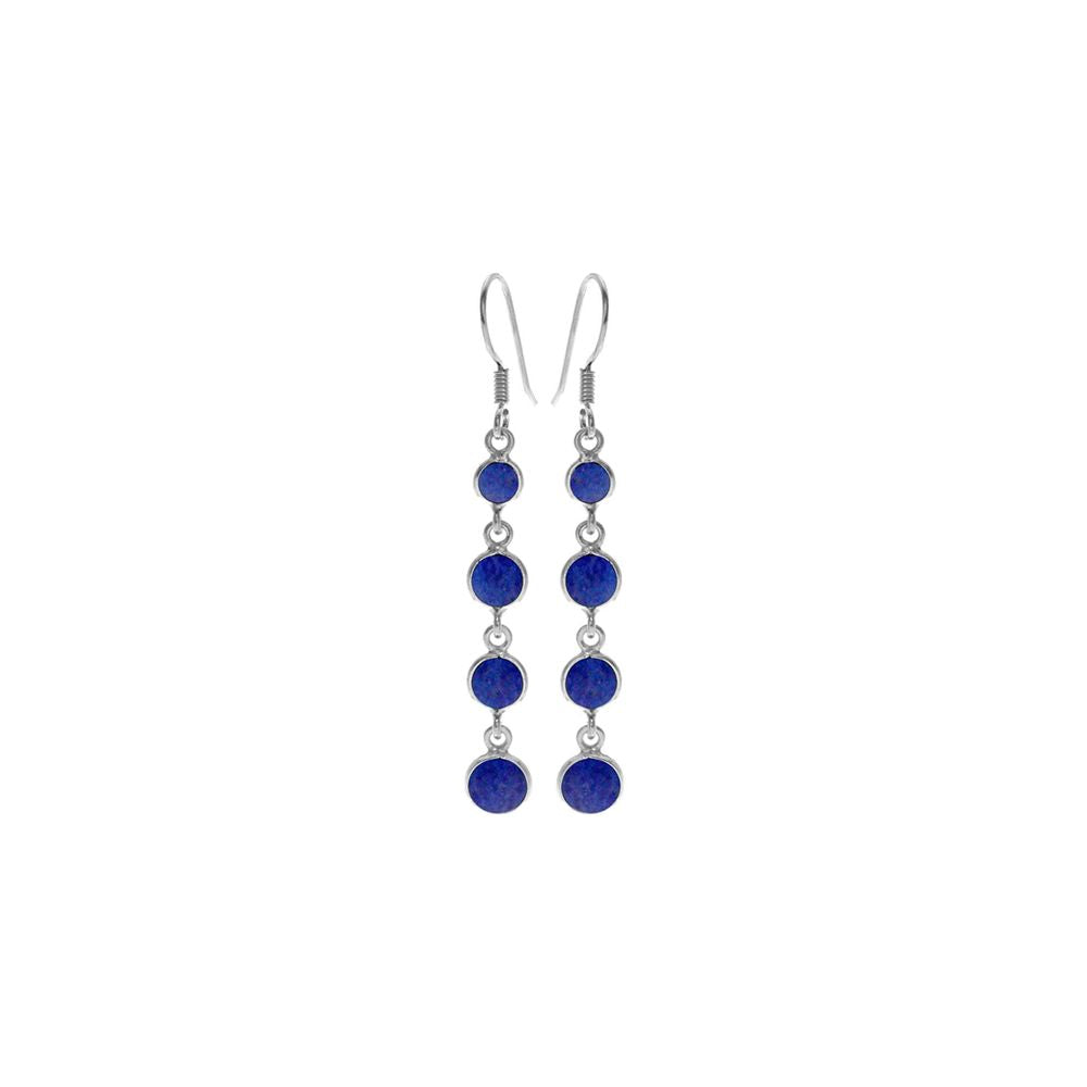 Bridget graduated circles lapis lazuli earrings