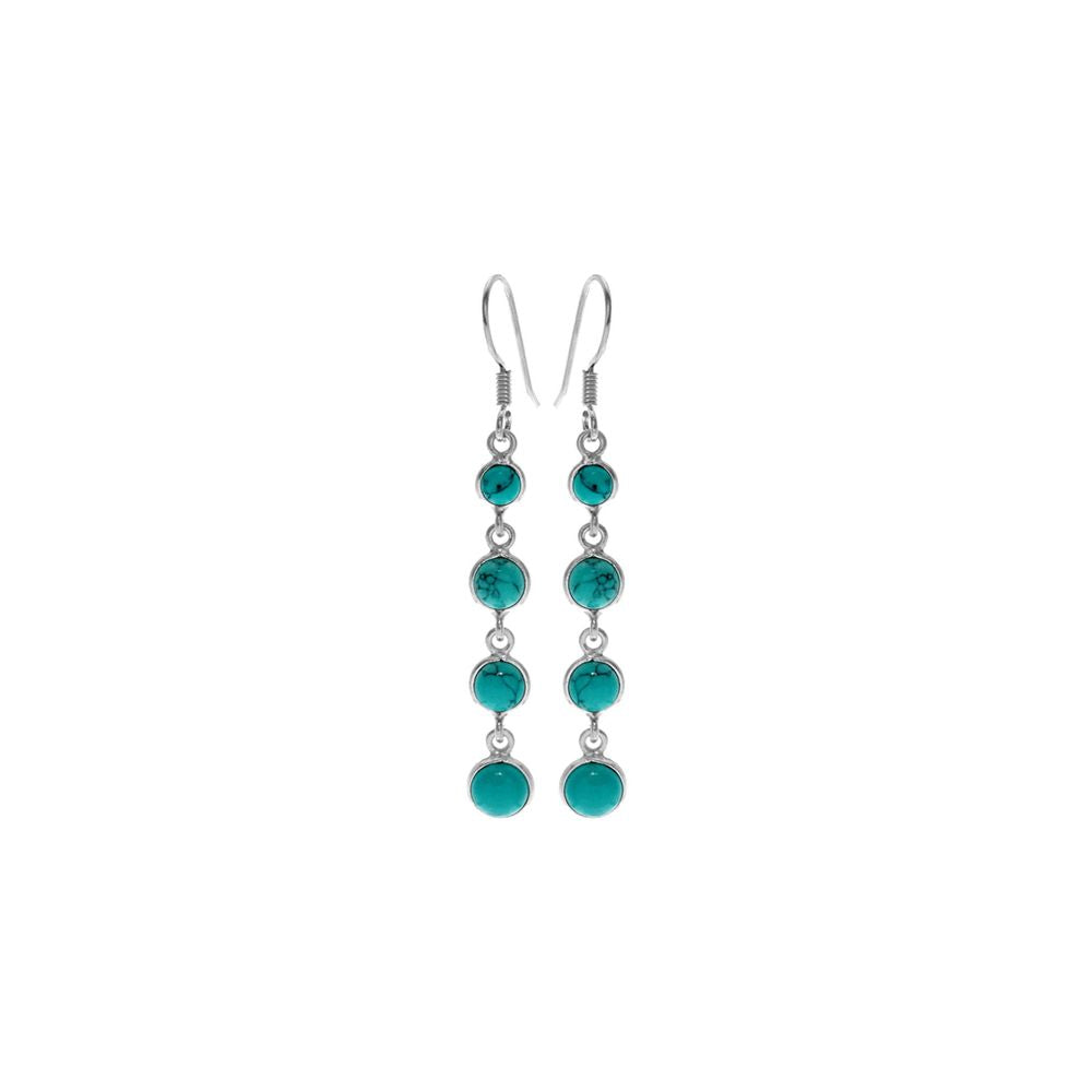 Bridget graduated circles turquoise earrings