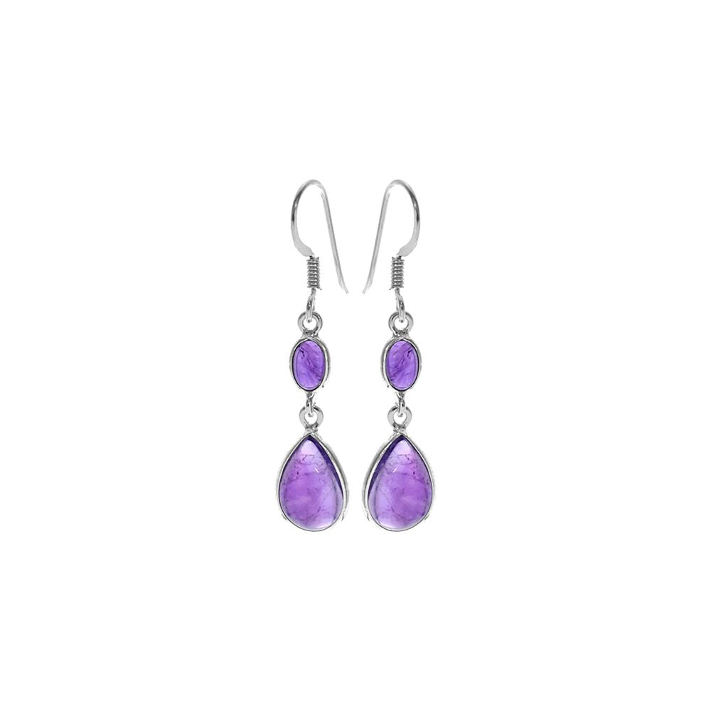 Bridget marquis & teardrop amethyst earrings
