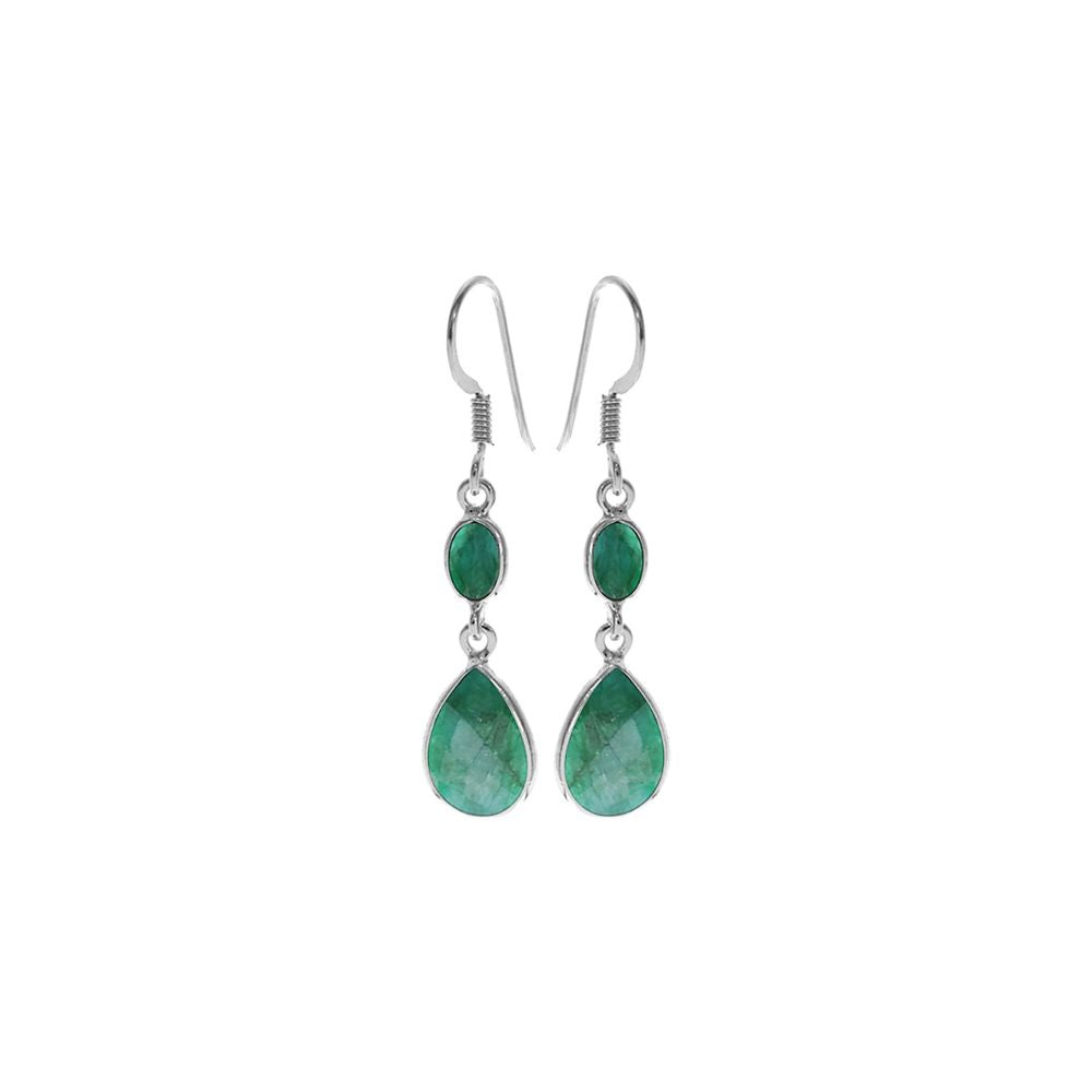 Bridget marquis & teardrop emerald quartz earrings