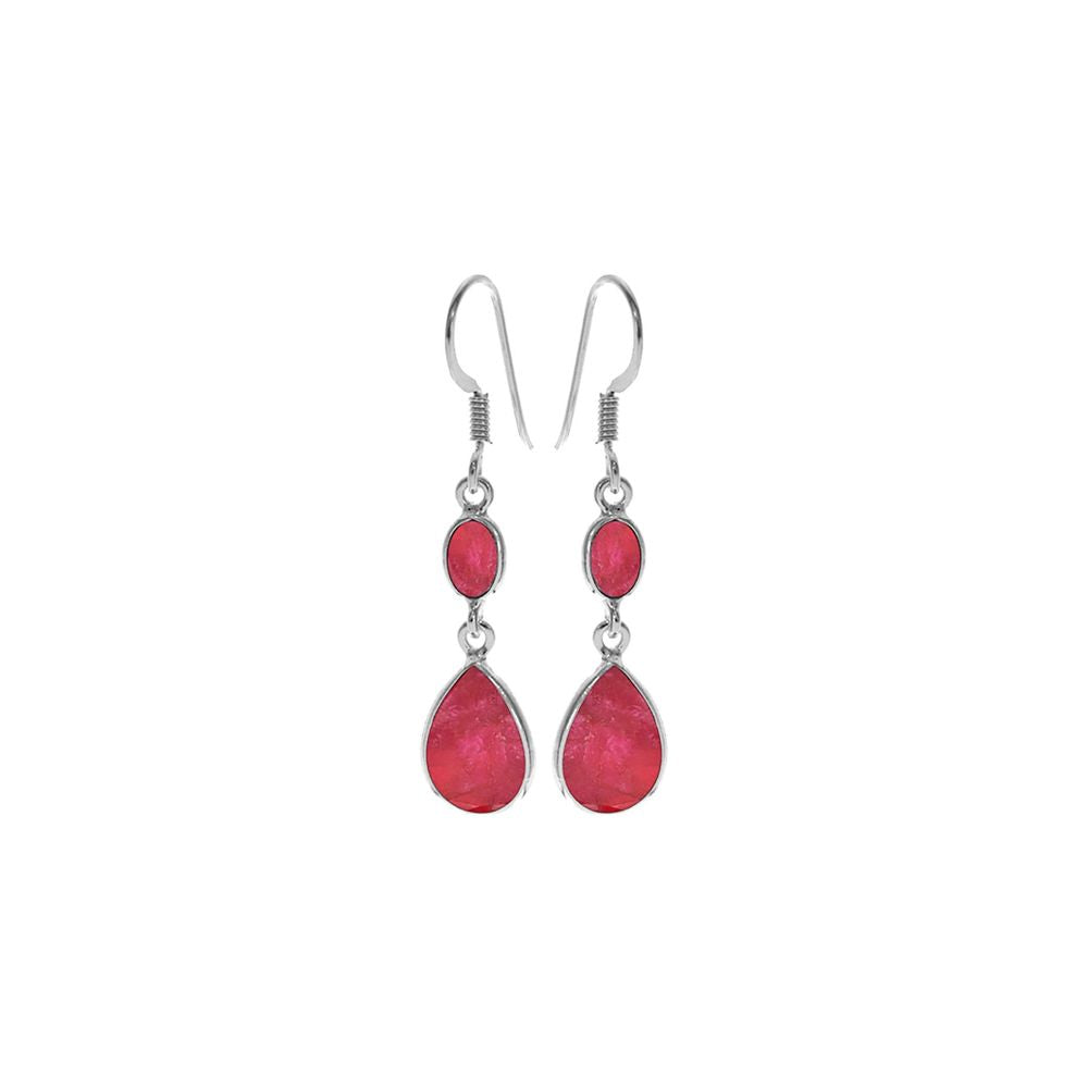 Bridget marquis & teardrop ruby quartz earrings