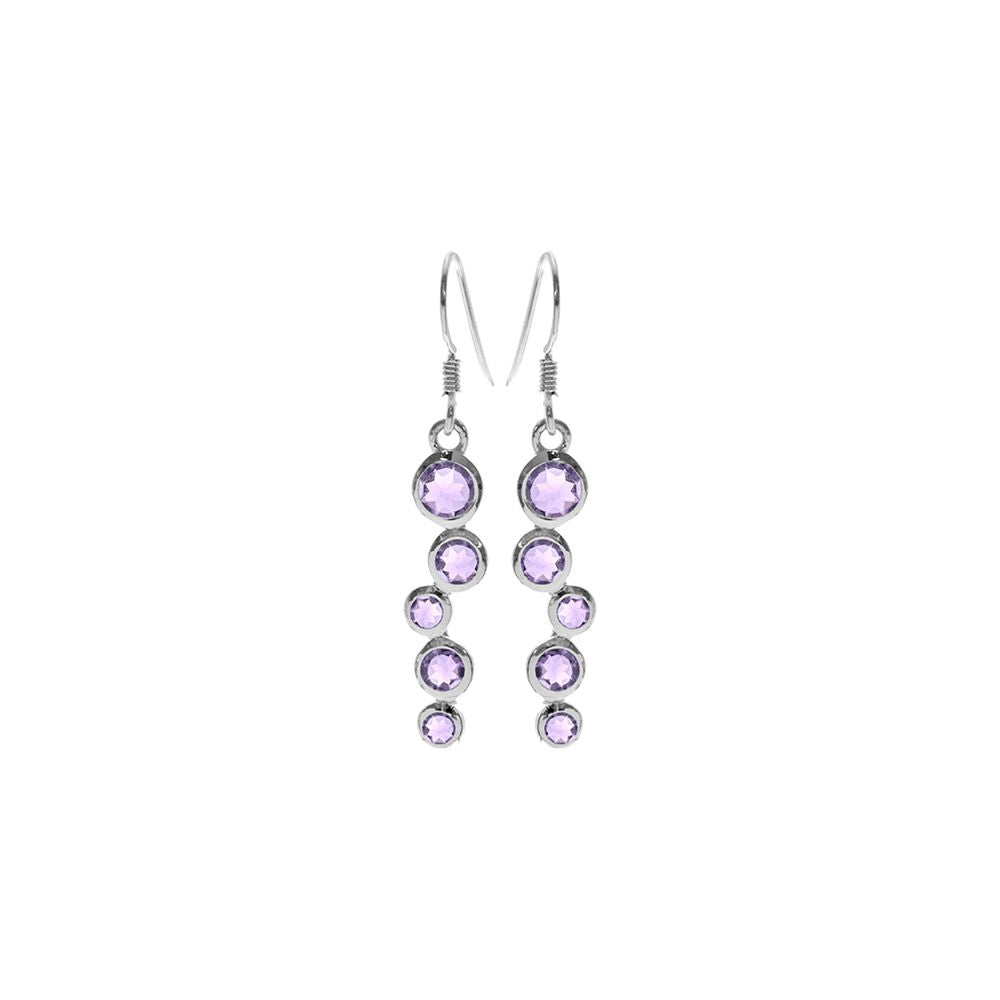Lola staggered amethyst earrings