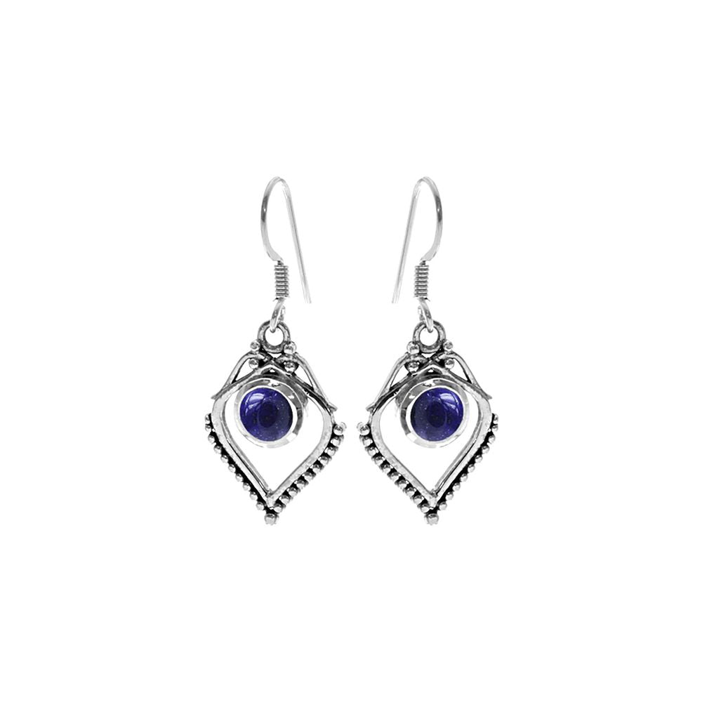 Isla lapis lazuli ornate teardrop earrings