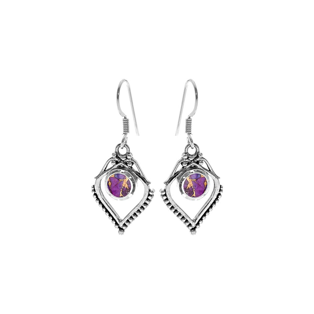Isla purple mohave ornate teardrop earrings