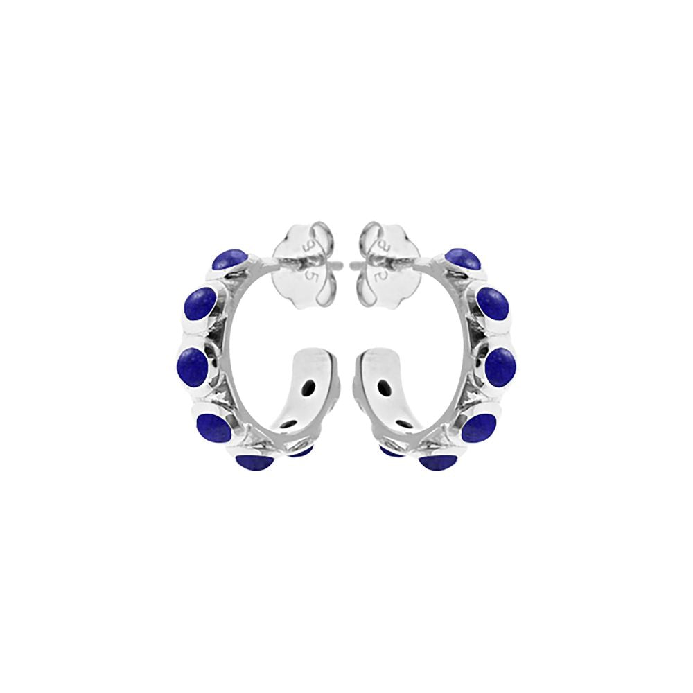 Jaelyn chunky lapis lazuli hoops