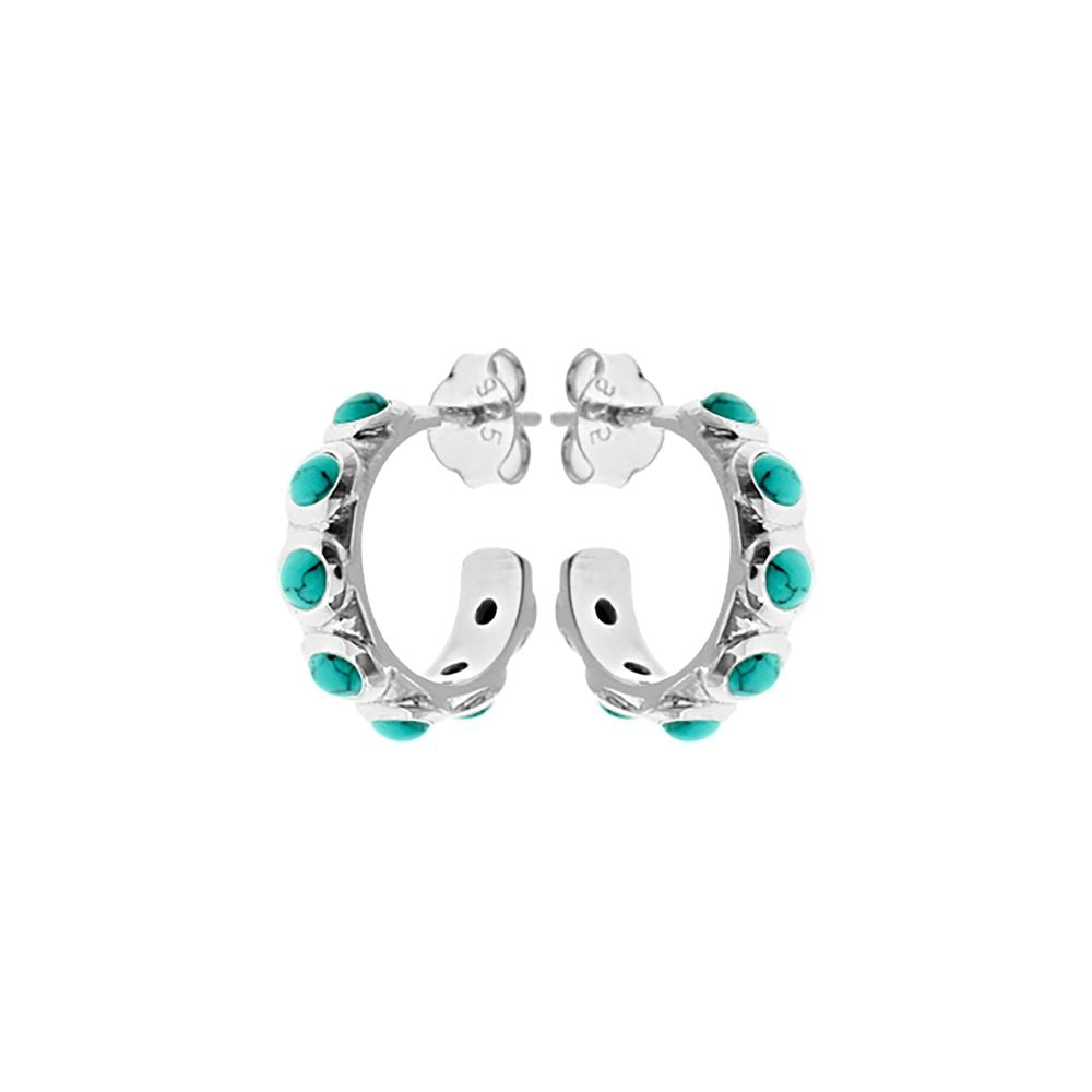 Jaelyn chunky turquoise hoops