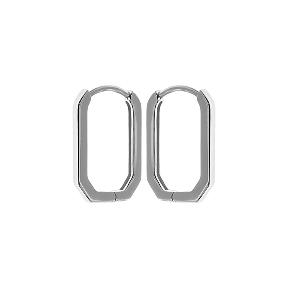 Bria angled hinged hoop earrings