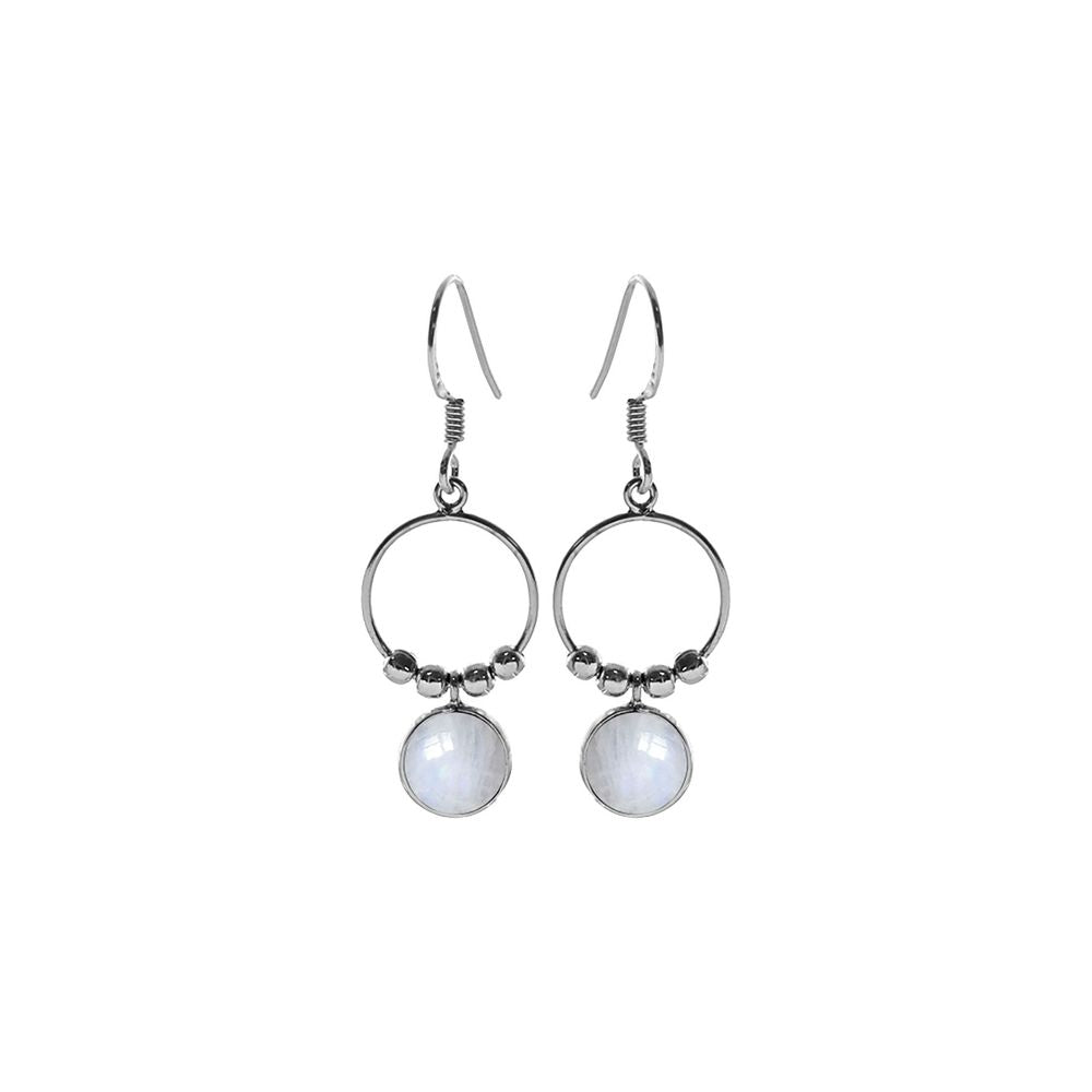 Juliet rainbow moonstone ring and bead earrings