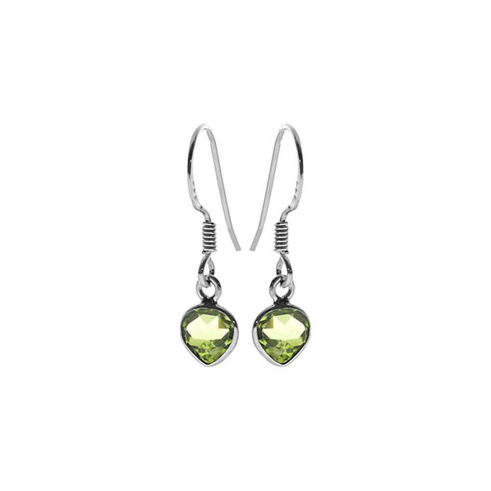 Bridget chunky teardrop faceted peridot earrings