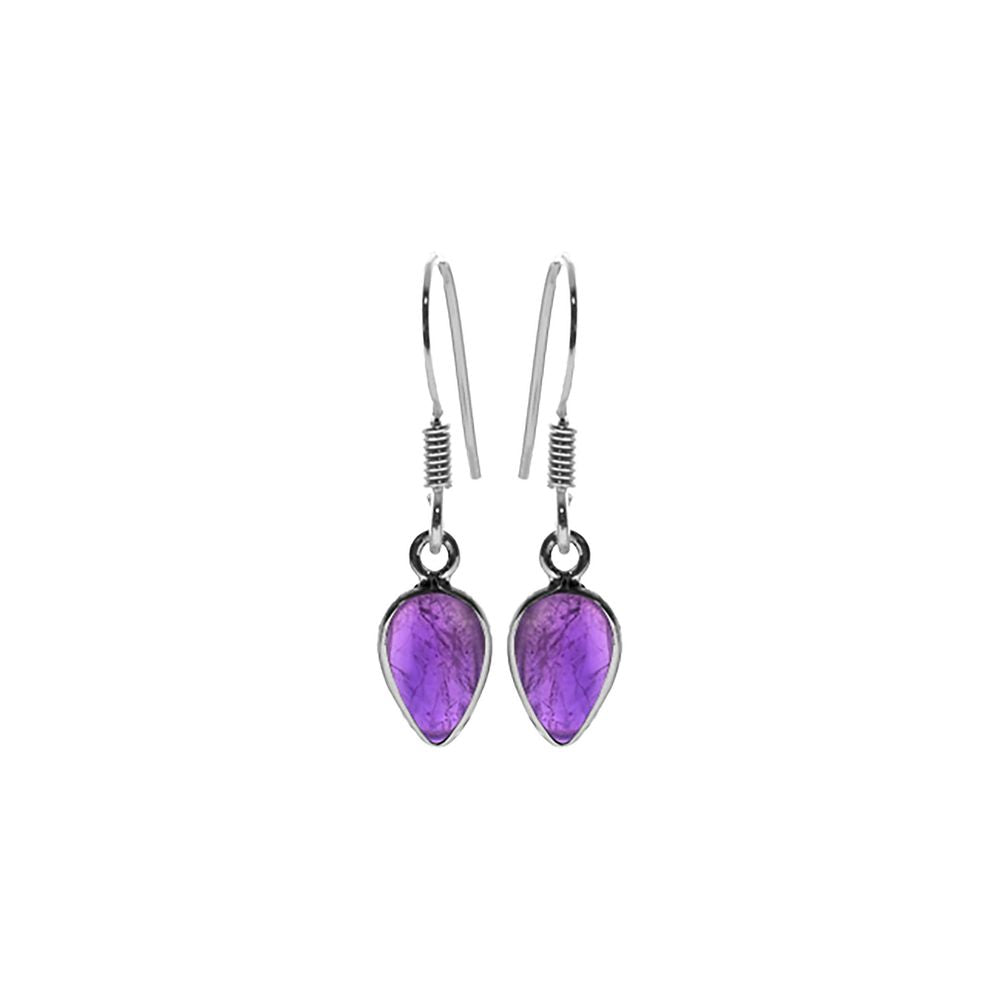 Bridget inverted teardrop amethyst earrings