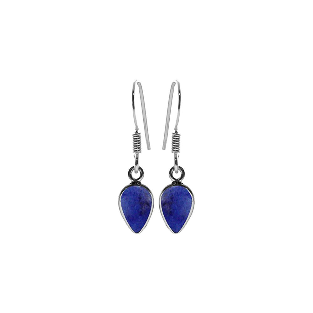 Bridget inverted teardrop lapis lazuli earrings