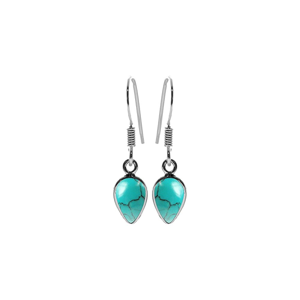 Bridget inverted teardrop turquoise earrings