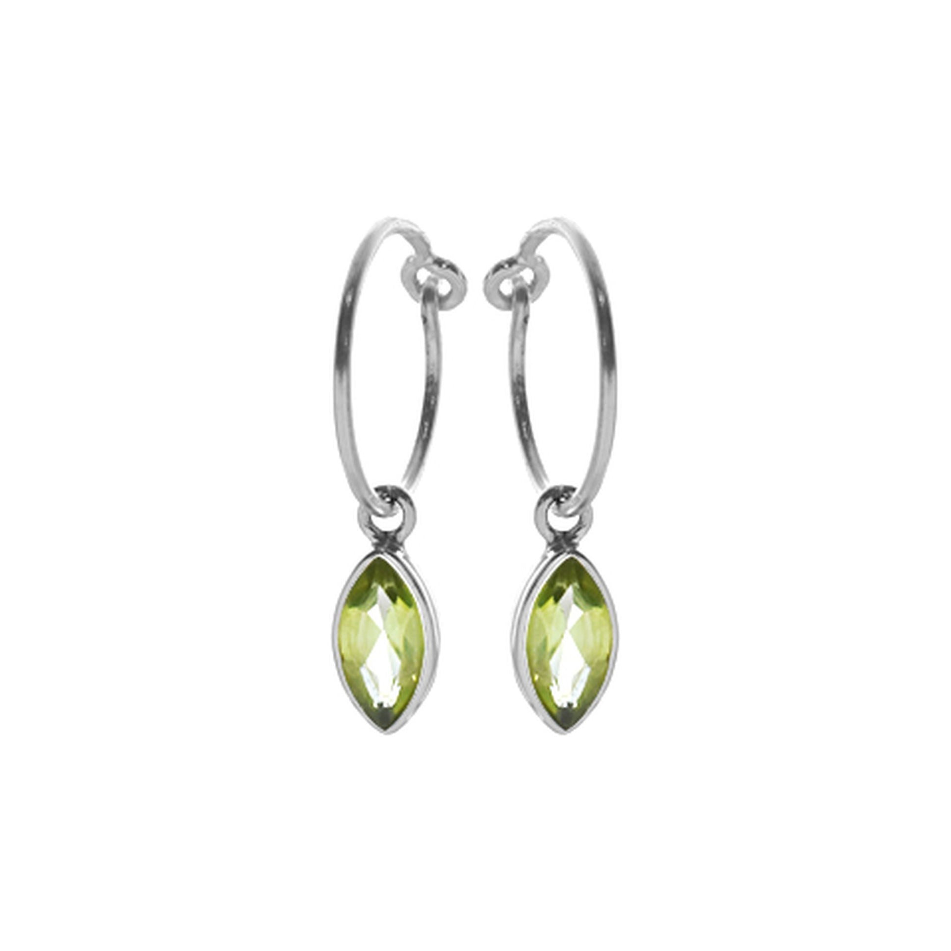 Bridget hoop with marquis peridot
