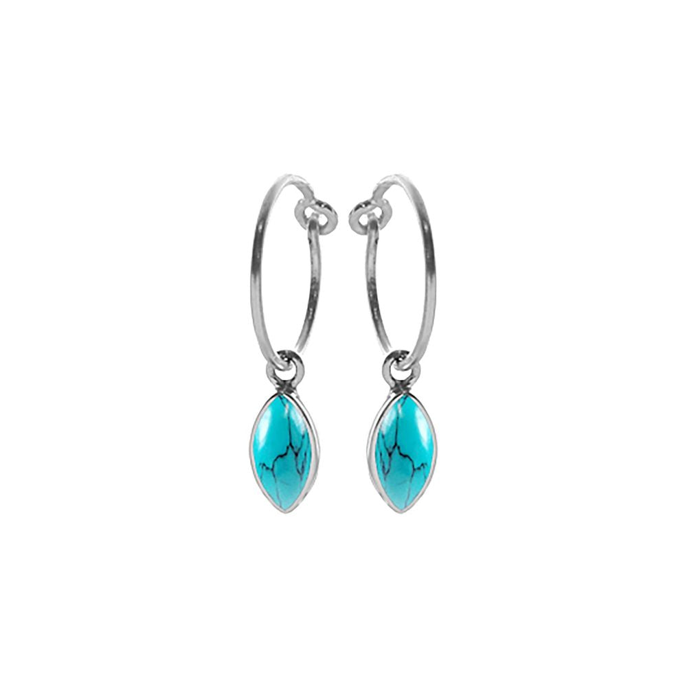 Bridget hoop with marquis turquoise