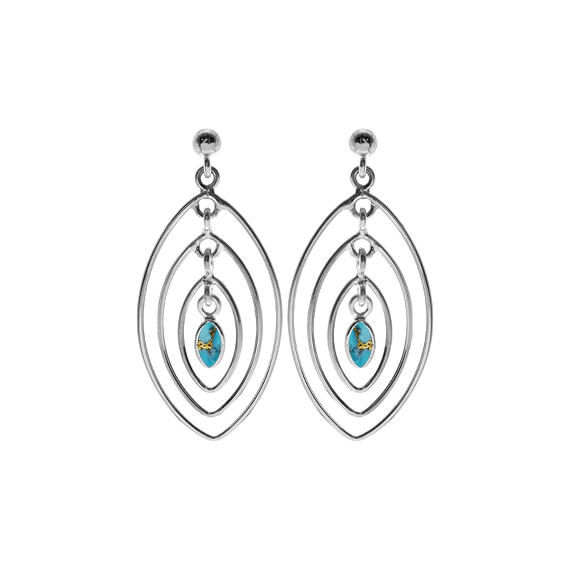 Ivy multi marquis hoops blue mohave earrings
