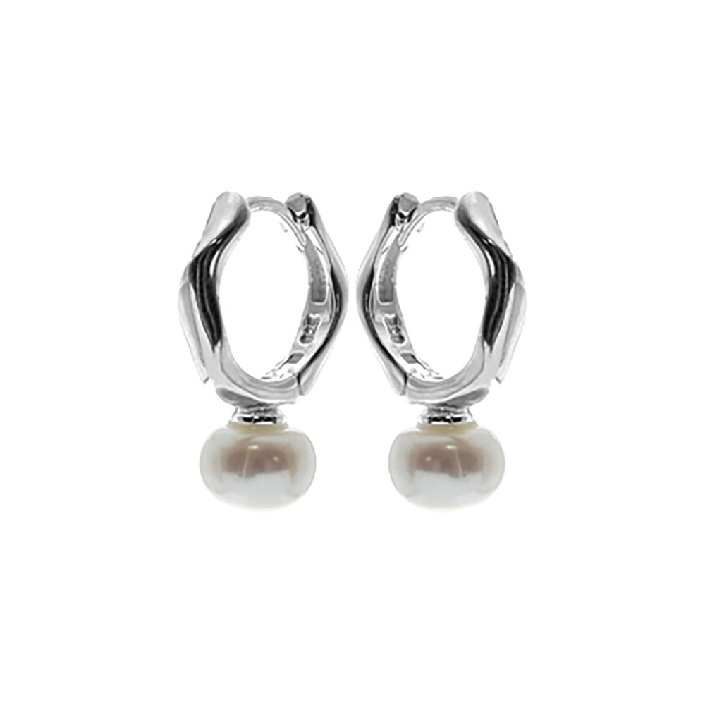 Martha chunky freshwater pearl huggies