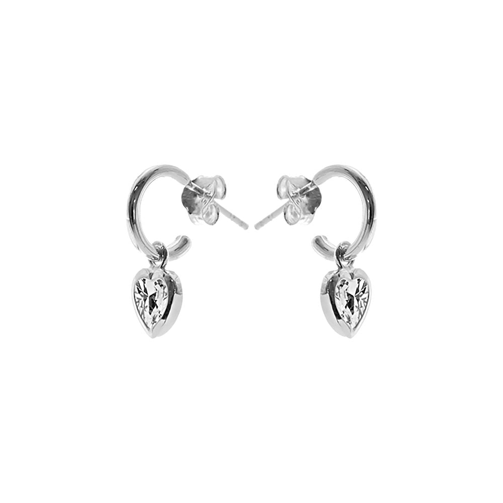 Kenzie heart charm hoop