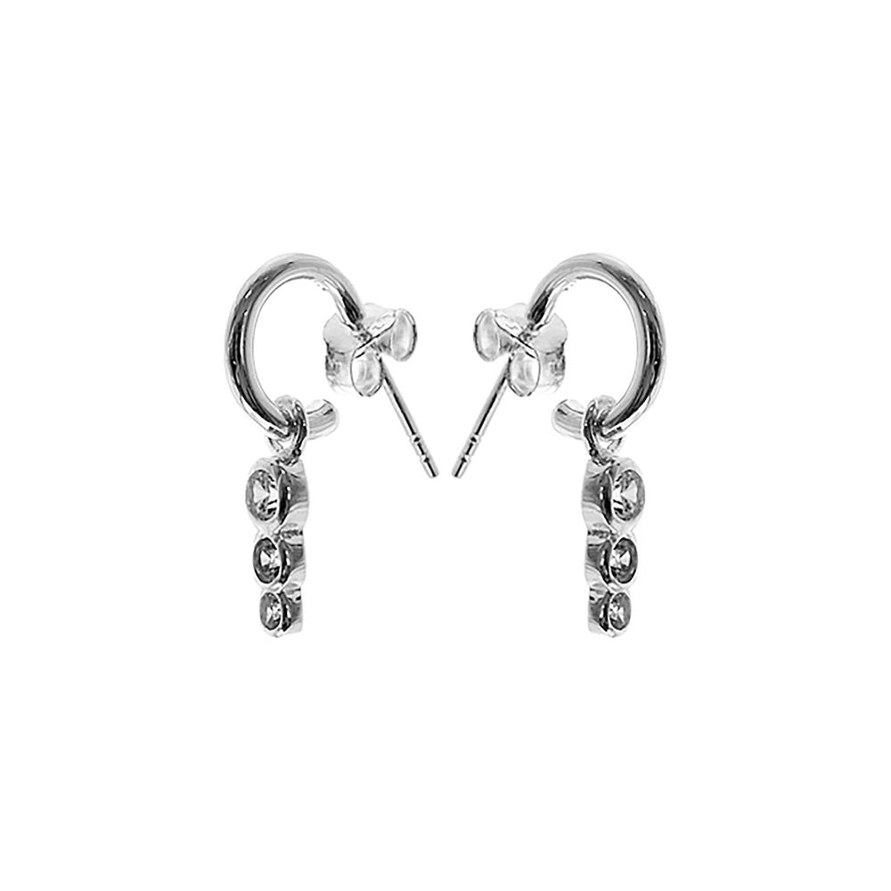 Kenzie triple CZ charm hoop