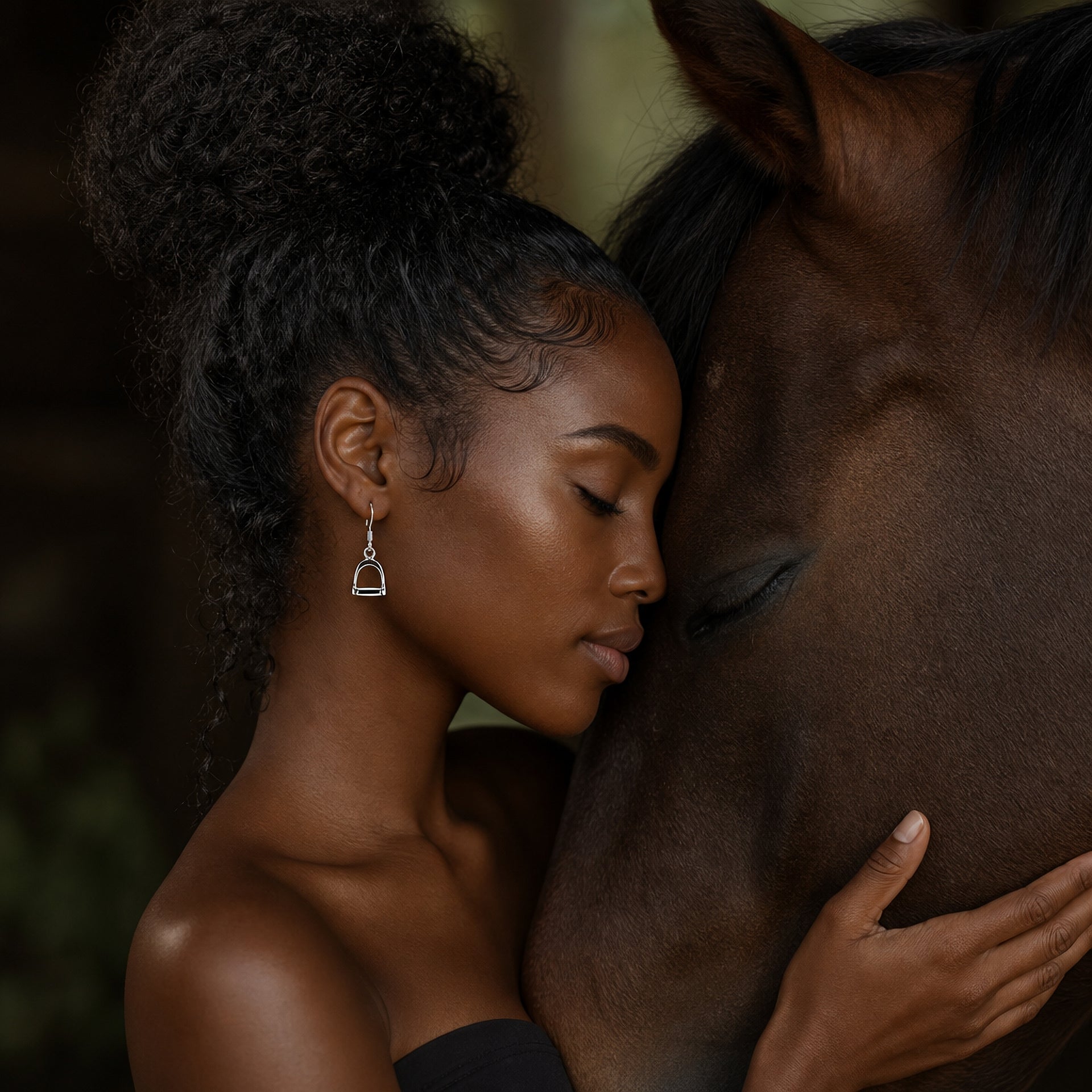 Cavelli stirrup drop earrings